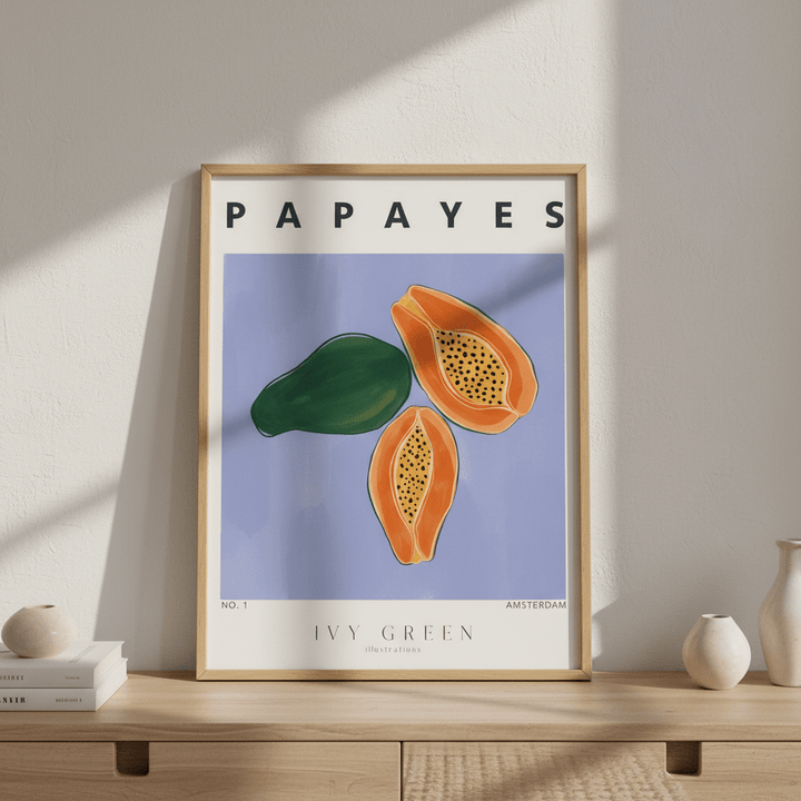 Papayes by Ivy Green Illustrations wall - art - picture - poster