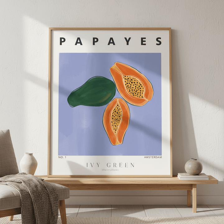 Papayes by Ivy Green Illustrations wall - art - picture - poster