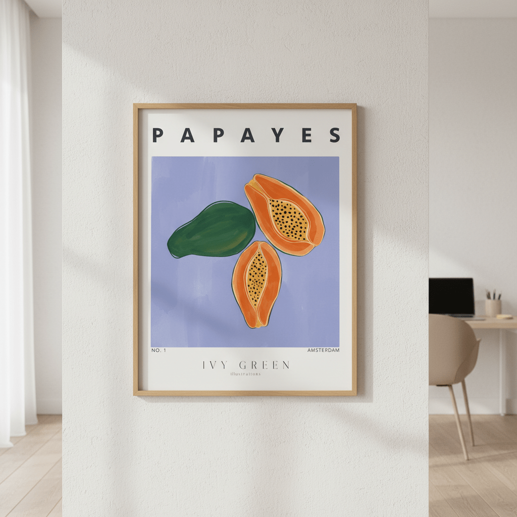 Papayes by Ivy Green Illustrations wall - art - picture - poster
