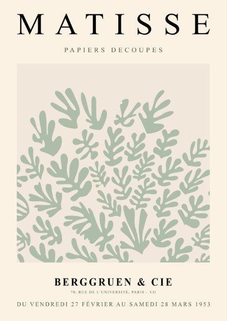 Papiers Decoupes Berggruen & Cie 1946 Green Coral By Henri Matisse