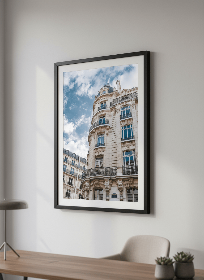 Contemporary wall art featured in a bright modern office workspace