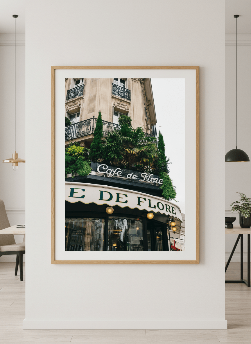 Contemporary wall art featured in a bright modern office workspace