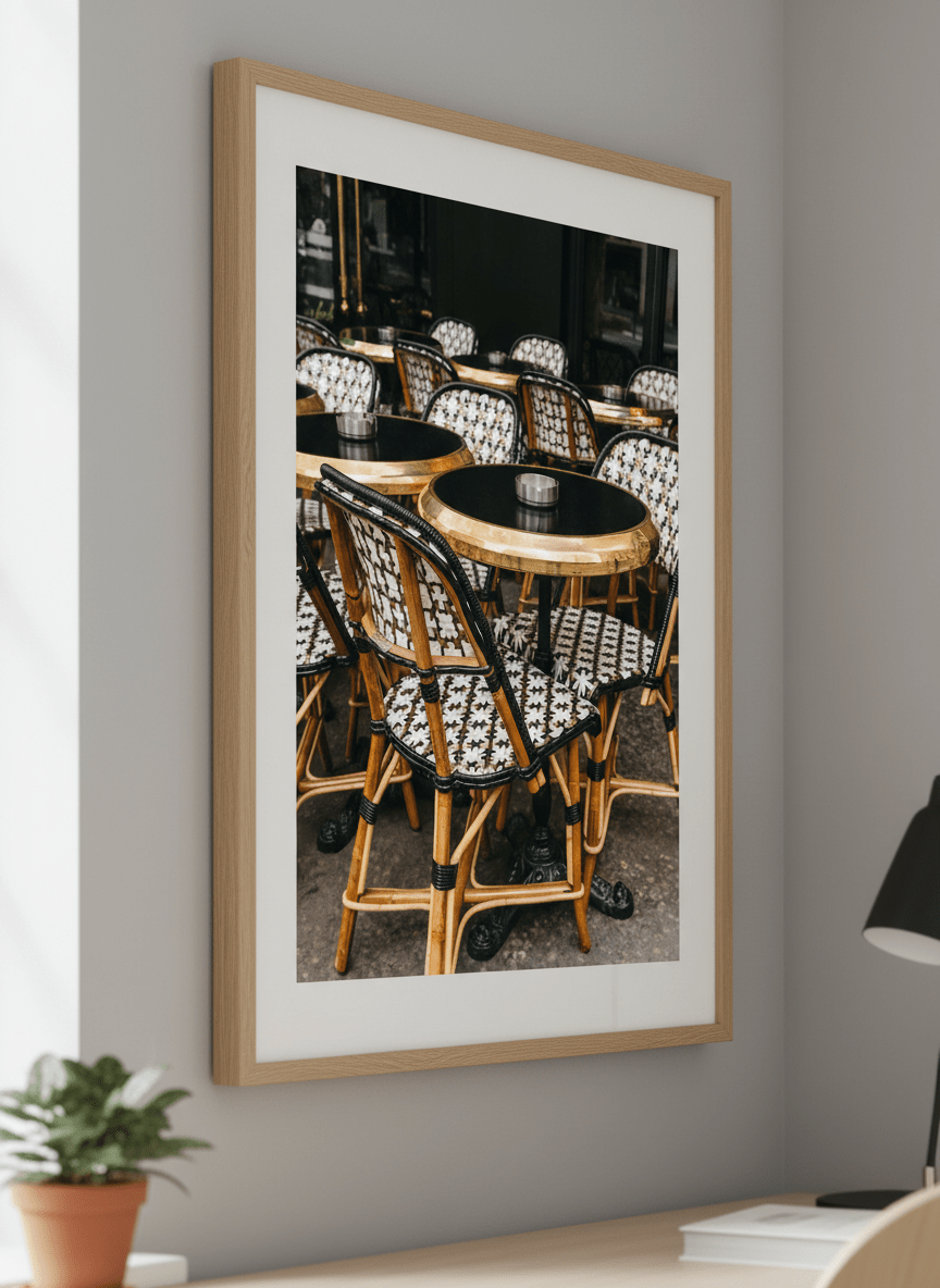 Contemporary wall art featured in a bright modern office workspace