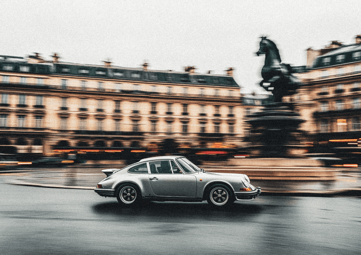 Vintage Car Photo Paris Wall Art frame