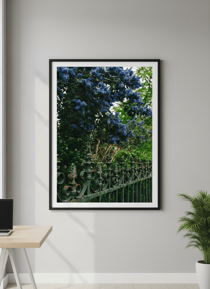Contemporary wall art featured in a bright modern office workspace