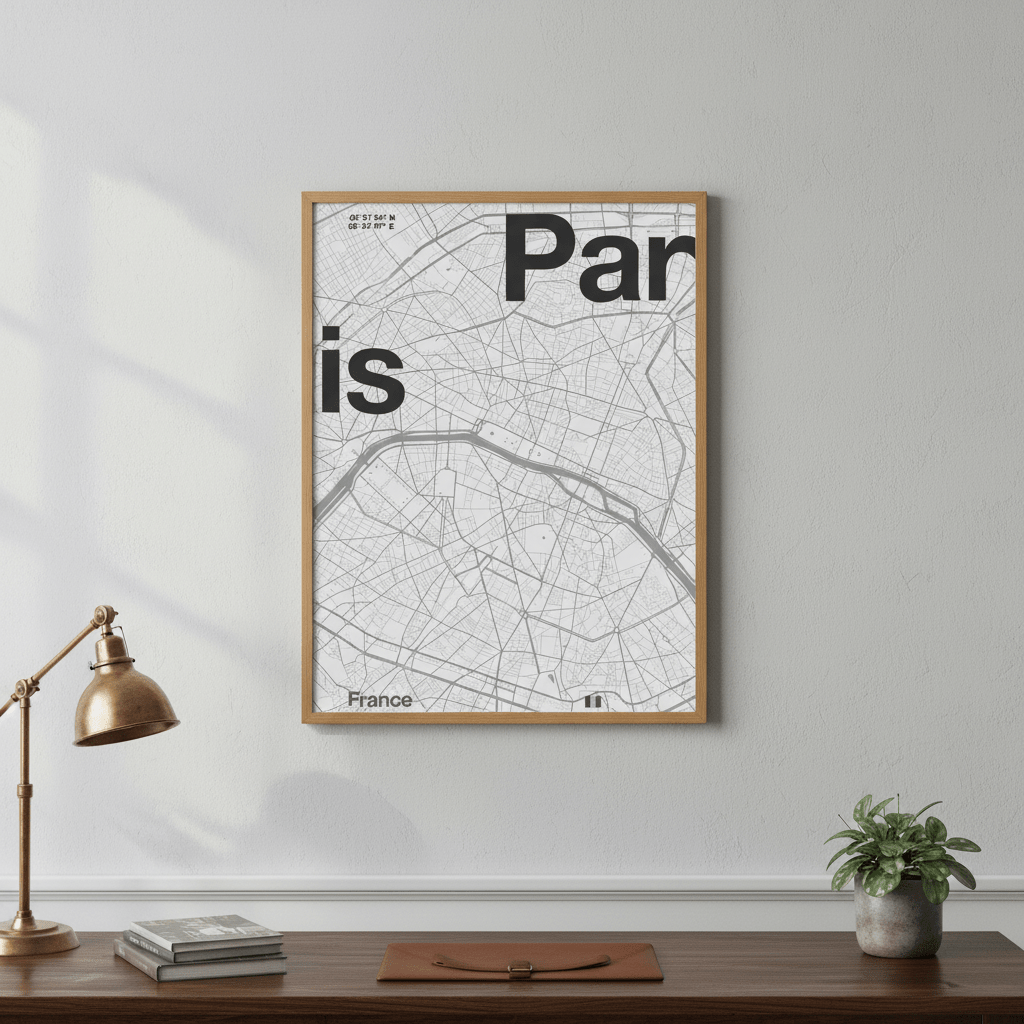 Paris Map by Florent Bodart wall - art - picture - poster