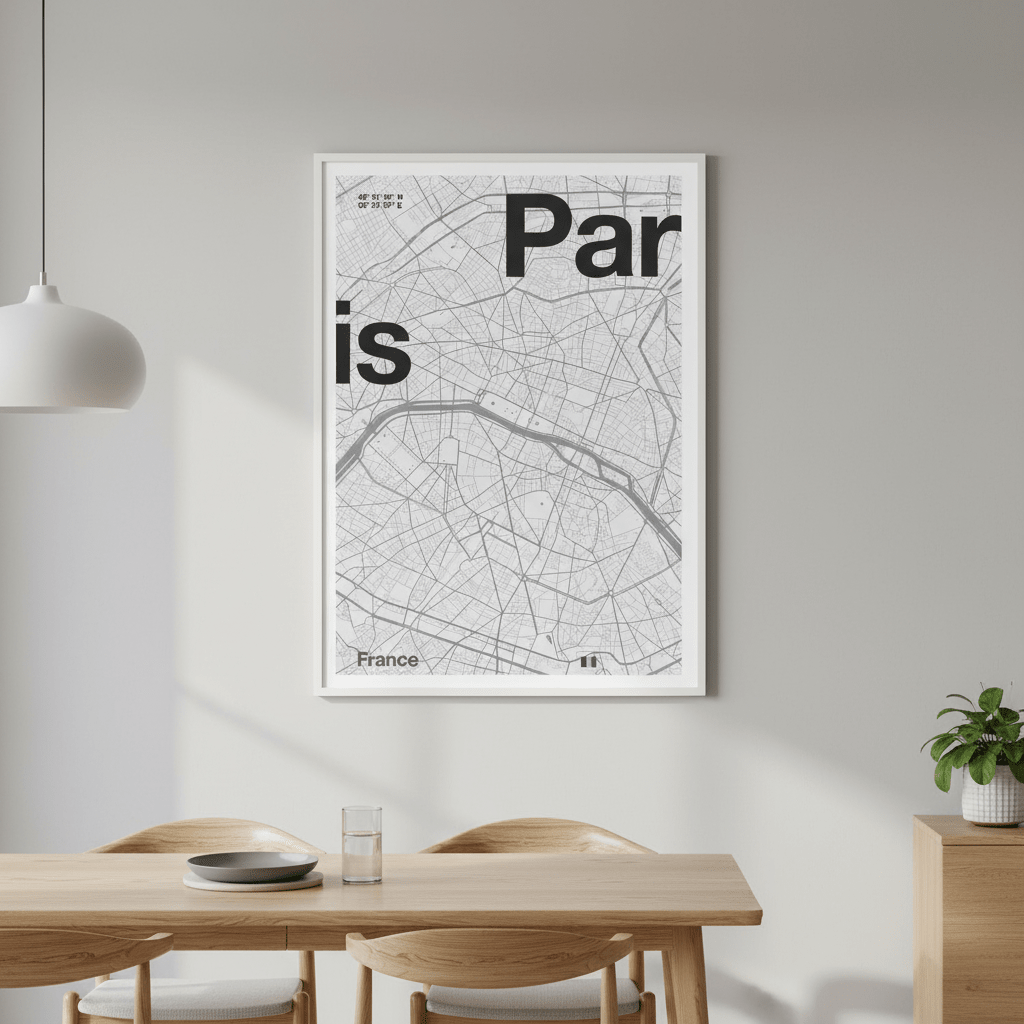 Paris Map by Florent Bodart wall - art - picture - poster