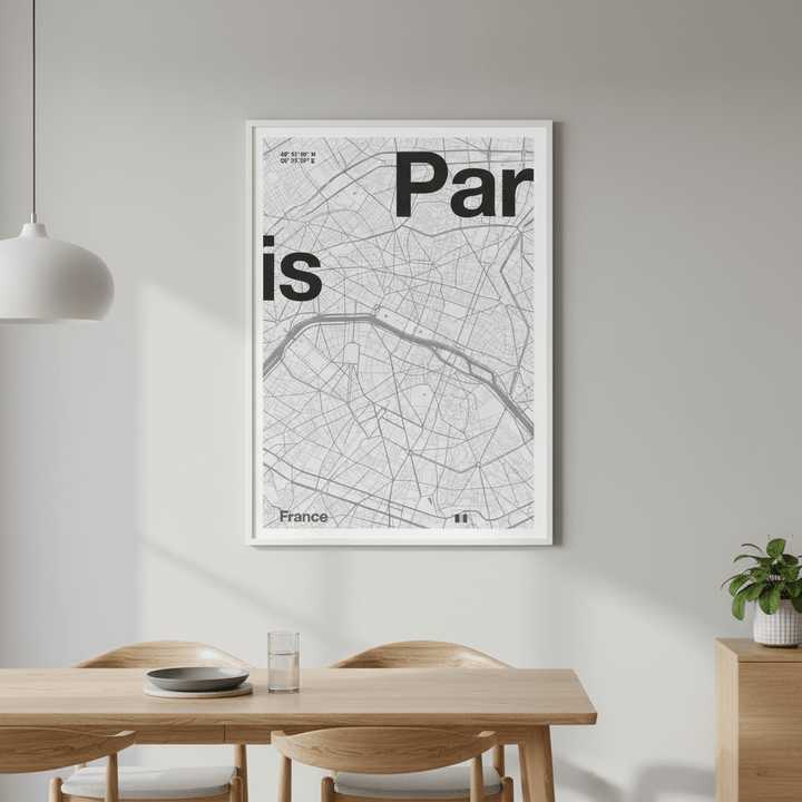 Paris Map by Florent Bodart wall - art - picture - poster