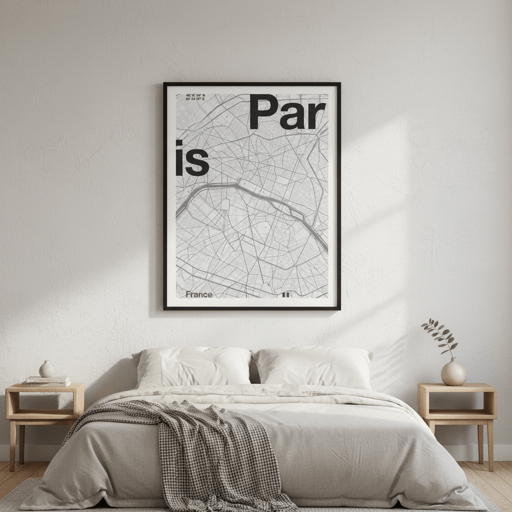 Paris Map by Florent Bodart wall - art - picture - poster