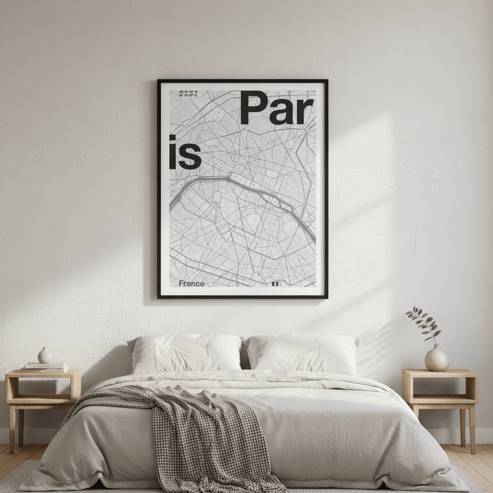 Paris Map by Florent Bodart wall - art - picture - poster