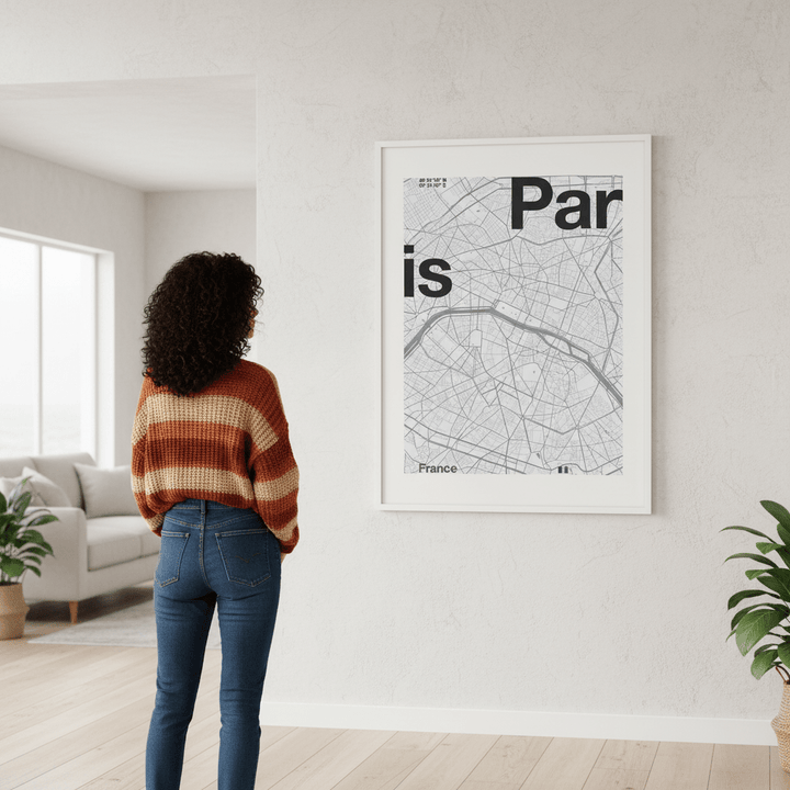 Paris Map by Florent Bodart wall - art - picture - poster