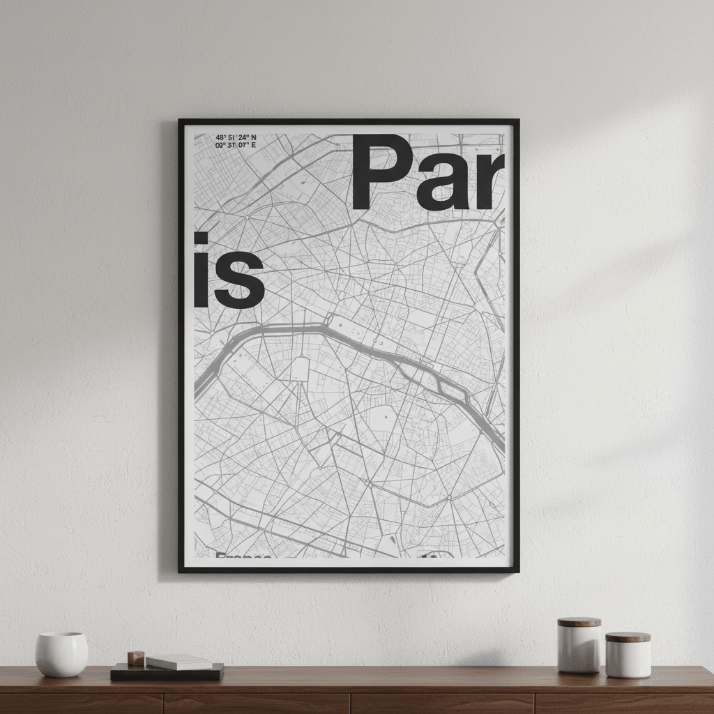 Paris Map by Florent Bodart wall - art - picture - poster