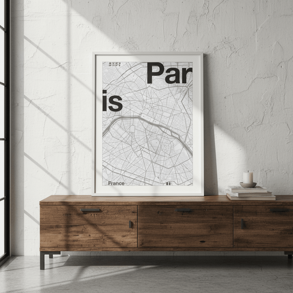 Paris Map by Florent Bodart wall - art - picture - poster