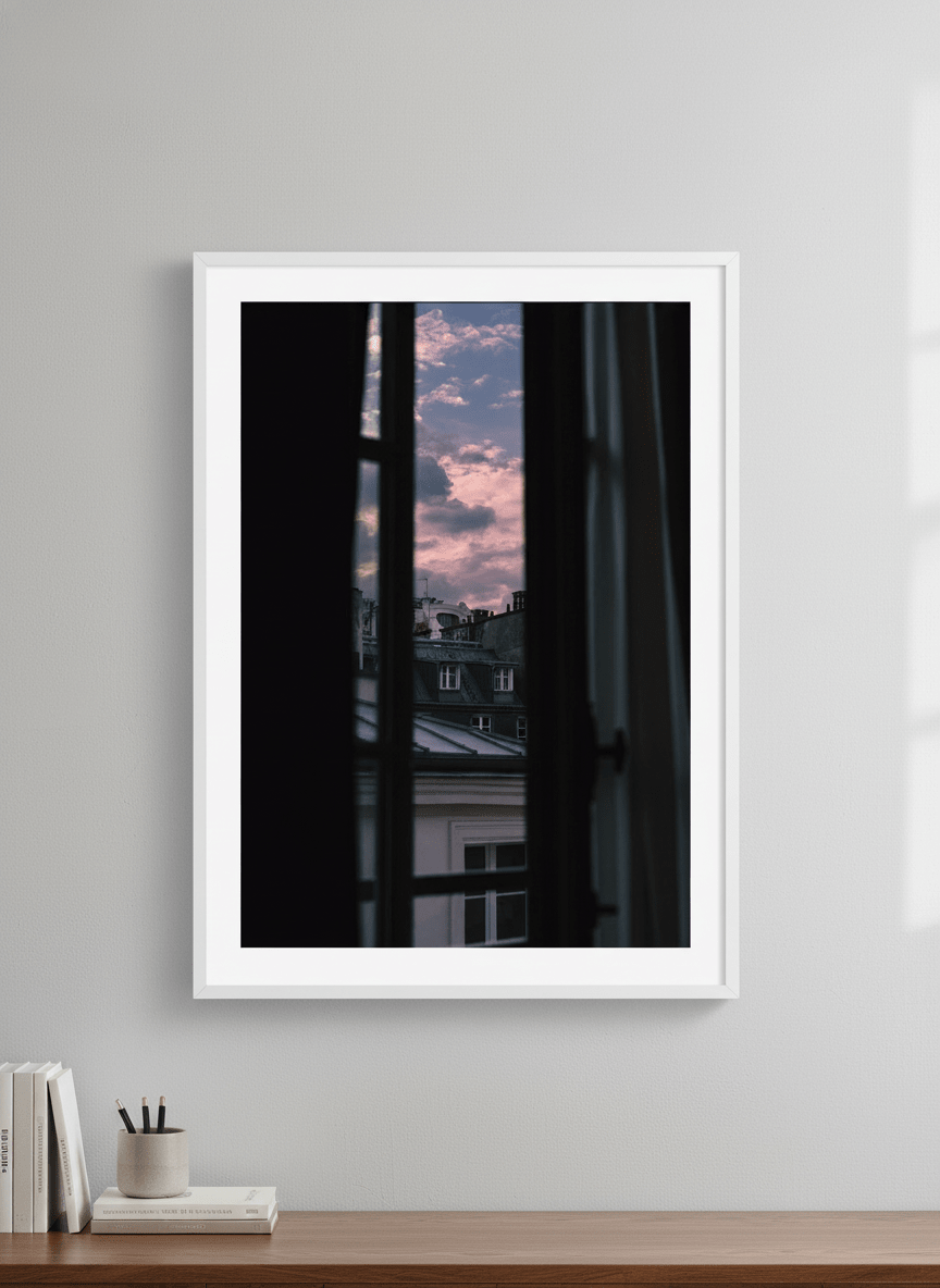 Contemporary wall art featured in a bright modern office workspace