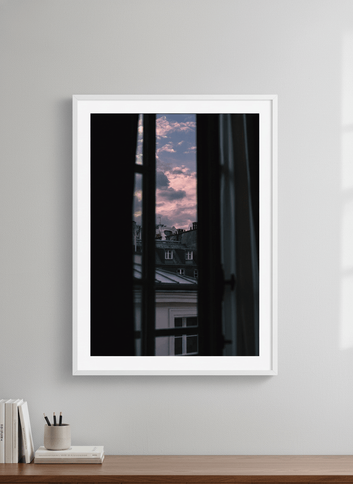 Contemporary wall art featured in a bright modern office workspace