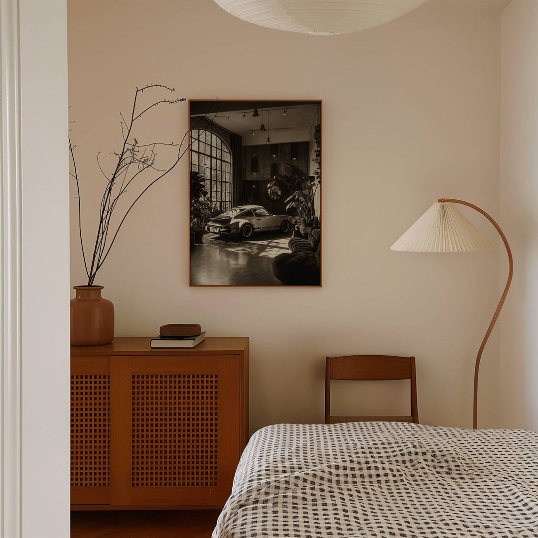 Parked Indoor Porsche Jungle Photograph wall - art - picture - poster