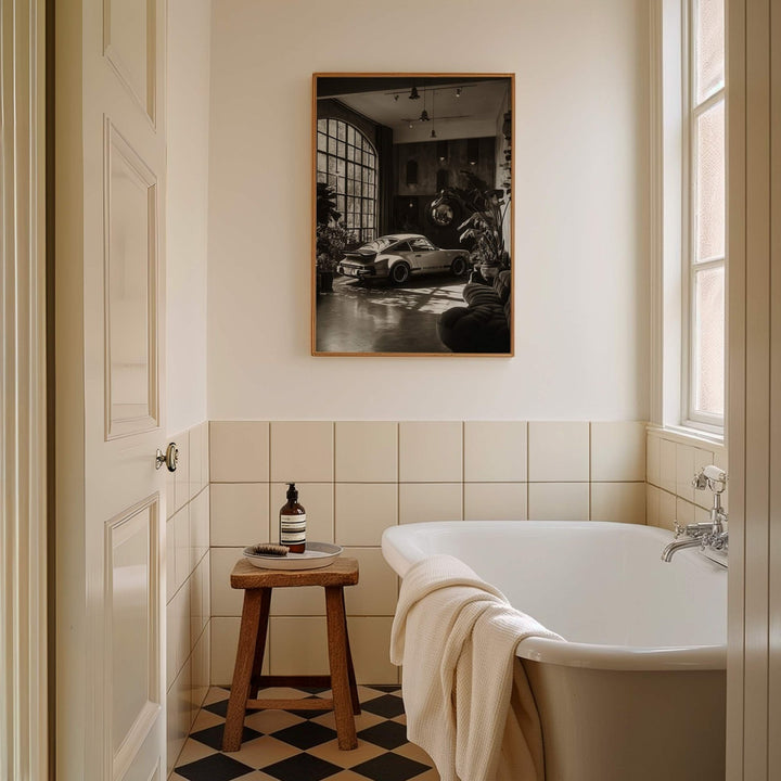 Parked Indoor Porsche Jungle Photograph wall - art - picture - poster