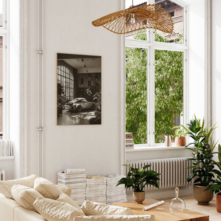 Parked Indoor Porsche Jungle Photograph wall - art - picture - poster