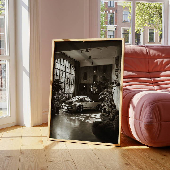 Parked Indoor Porsche Jungle Photograph wall - art - picture - poster