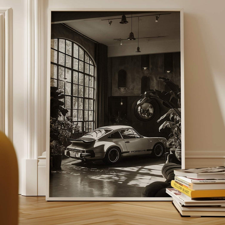 Parked Indoor Porsche Jungle Photograph wall - art - picture - poster