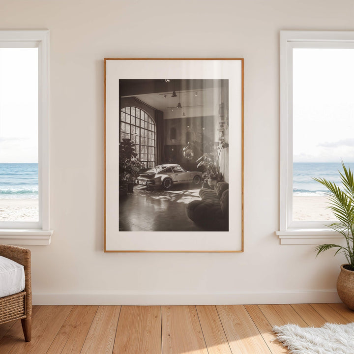 Parked Indoor Porsche Jungle Photograph wall - art - picture - poster