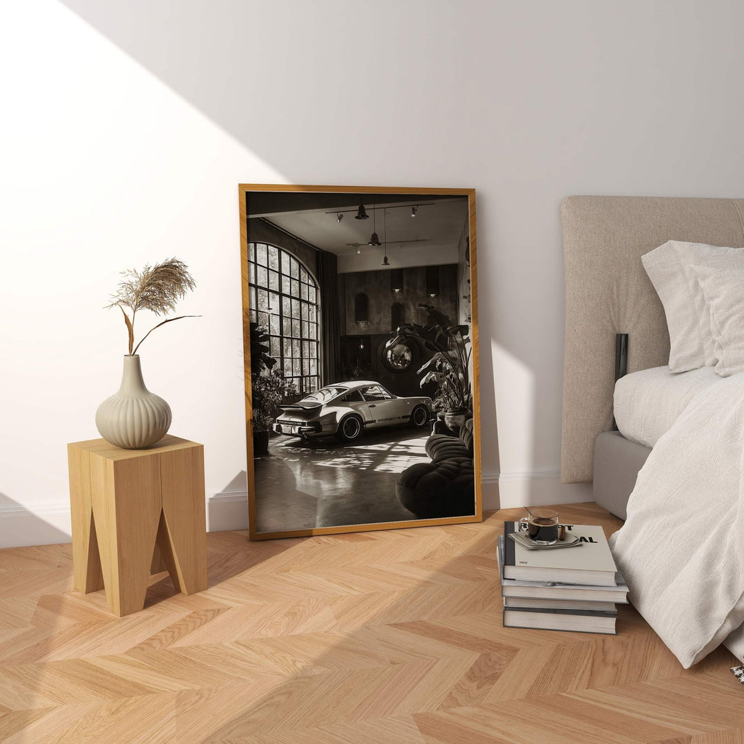 Parked Indoor Porsche Jungle Photograph wall - art - picture - poster