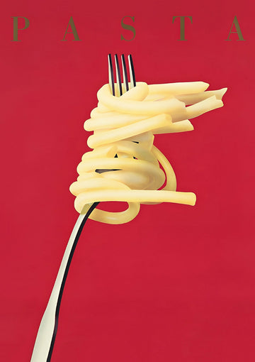 Pasta Fork Vintage Poster Wall Art - Style My Wall,frame