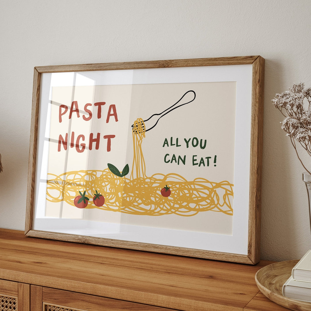 Pasta Night All You Can Eat Landscape Print - Style My Wall