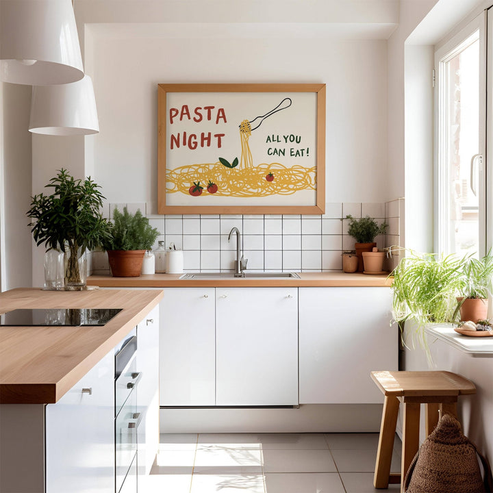 Pasta Night All You Can Eat Landscape Print - Style My Wall