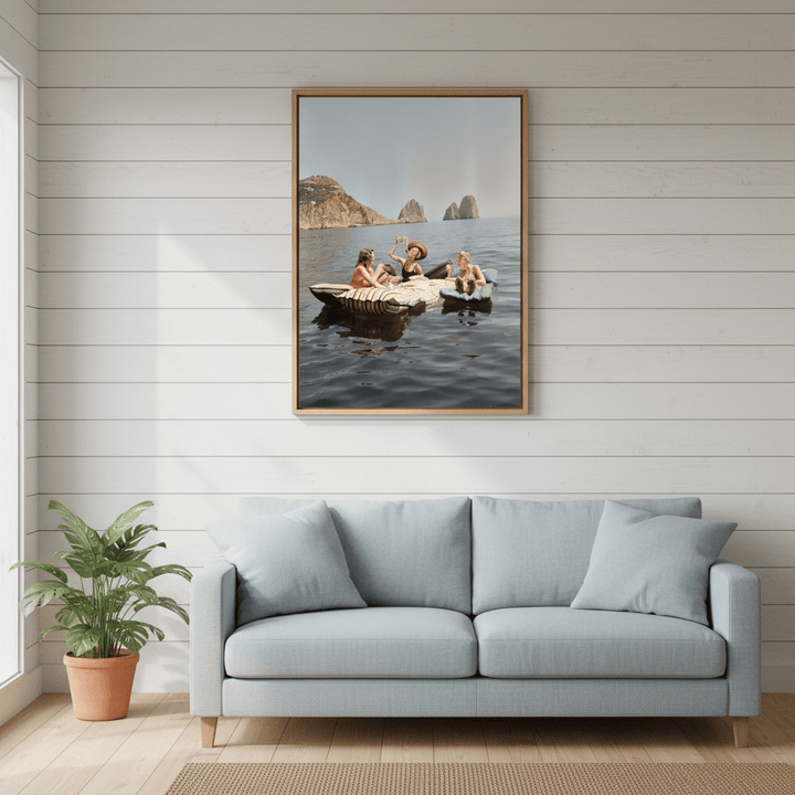 Pasta on the Lake Portrait Colour Vintage wall - art - picture - poster