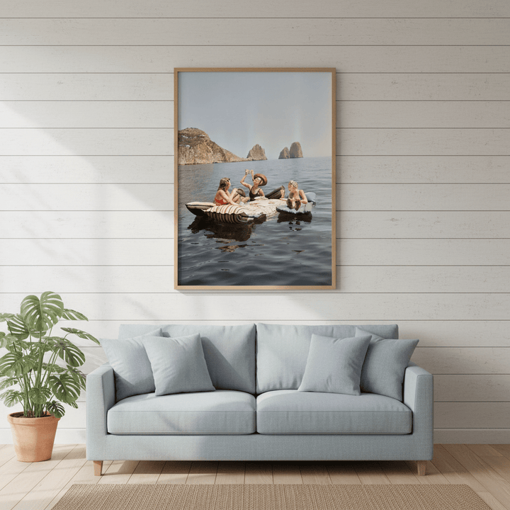 Pasta on the Lake Portrait Colour Vintage wall - art - picture - poster