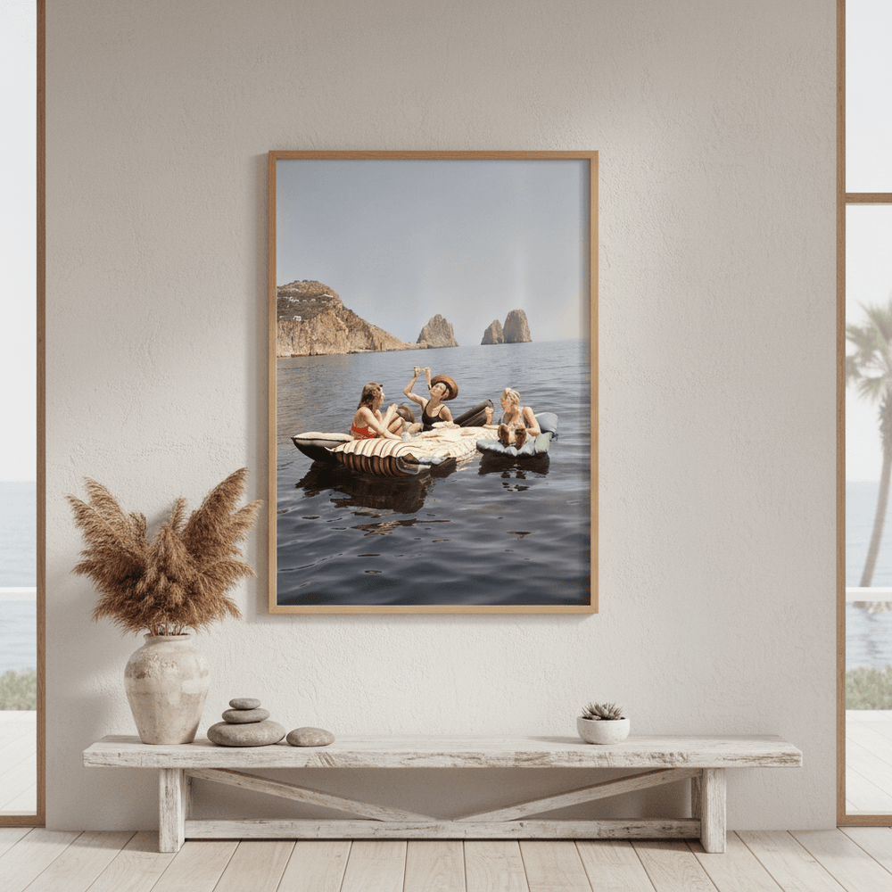 Pasta on the Lake Portrait Colour Vintage wall - art - picture - poster