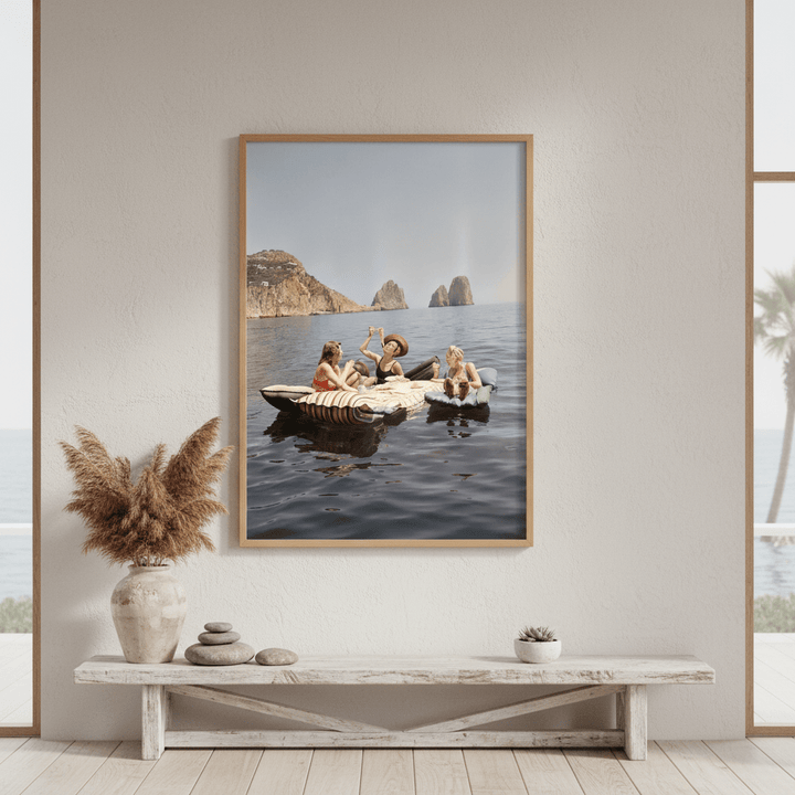 Pasta on the Lake Portrait Colour Vintage wall - art - picture - poster