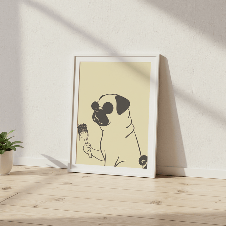 Pasta Pug wall - art - picture - poster