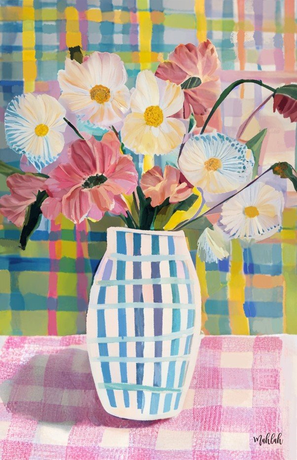 Pastel Flowers by Inkheart Designs