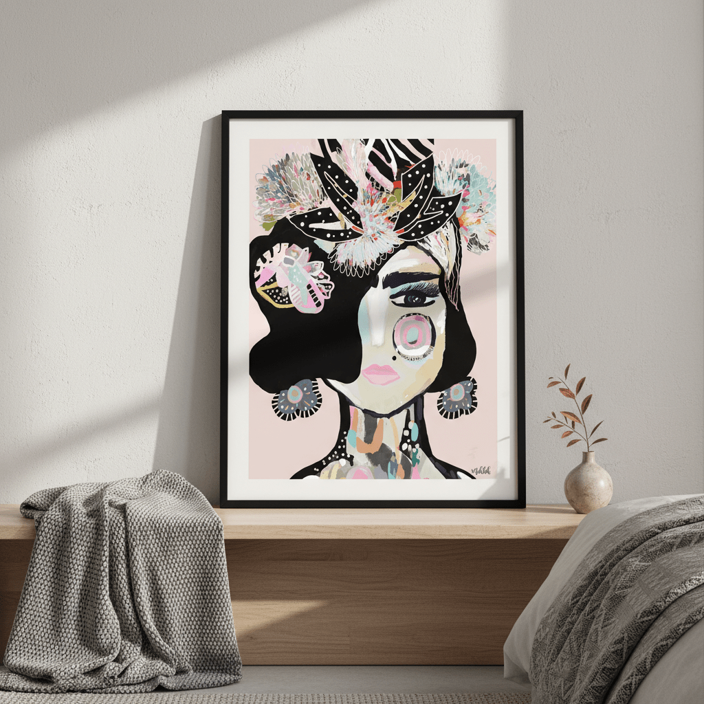 Pastel Frida by Inkheart Designs wall - art - picture - poster