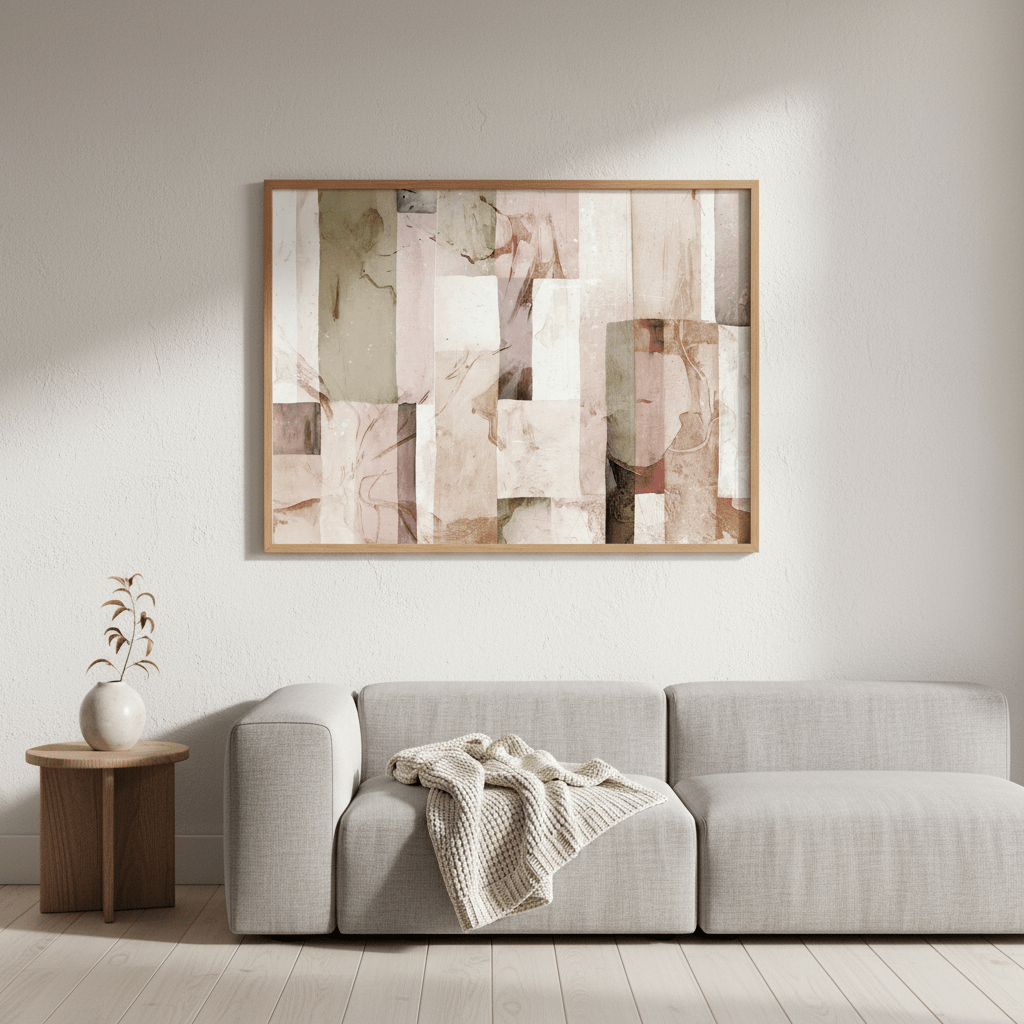 Pastel Square Floral by Deer Muskeeter wall - art - picture - poster