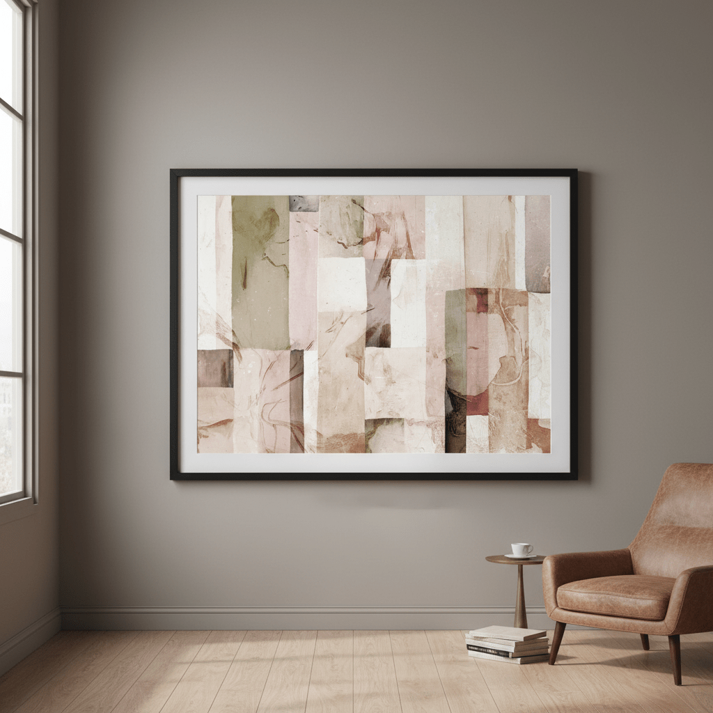 Pastel Square Floral by Deer Muskeeter wall - art - picture - poster