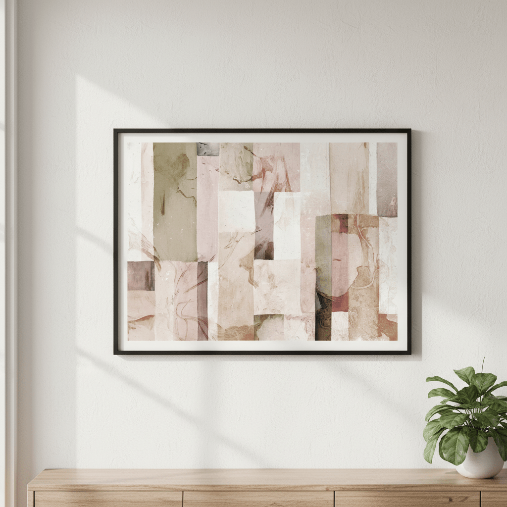 Pastel Square Floral by Deer Muskeeter wall - art - picture - poster