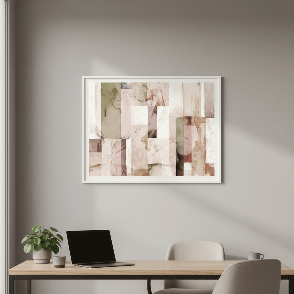 Pastel Square Floral by Deer Muskeeter wall - art - picture - poster