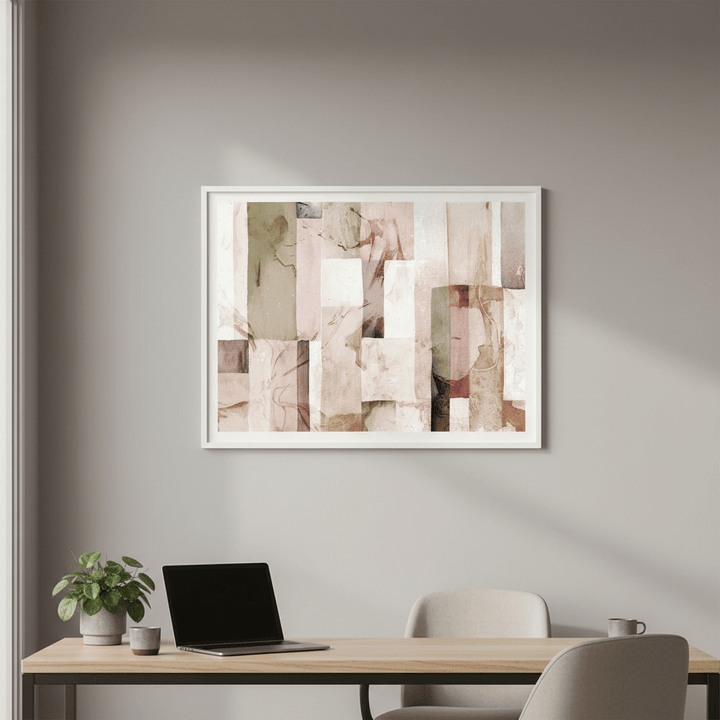 Pastel Square Floral by Deer Muskeeter wall - art - picture - poster