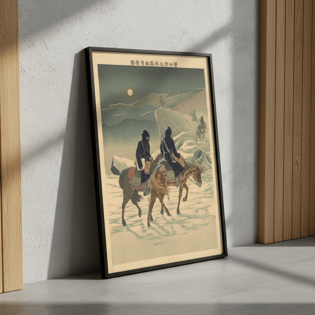 Patrol At The Edge Of Camp Portrait by Tatsuta Nitta 1895 wall - art - picture - poster