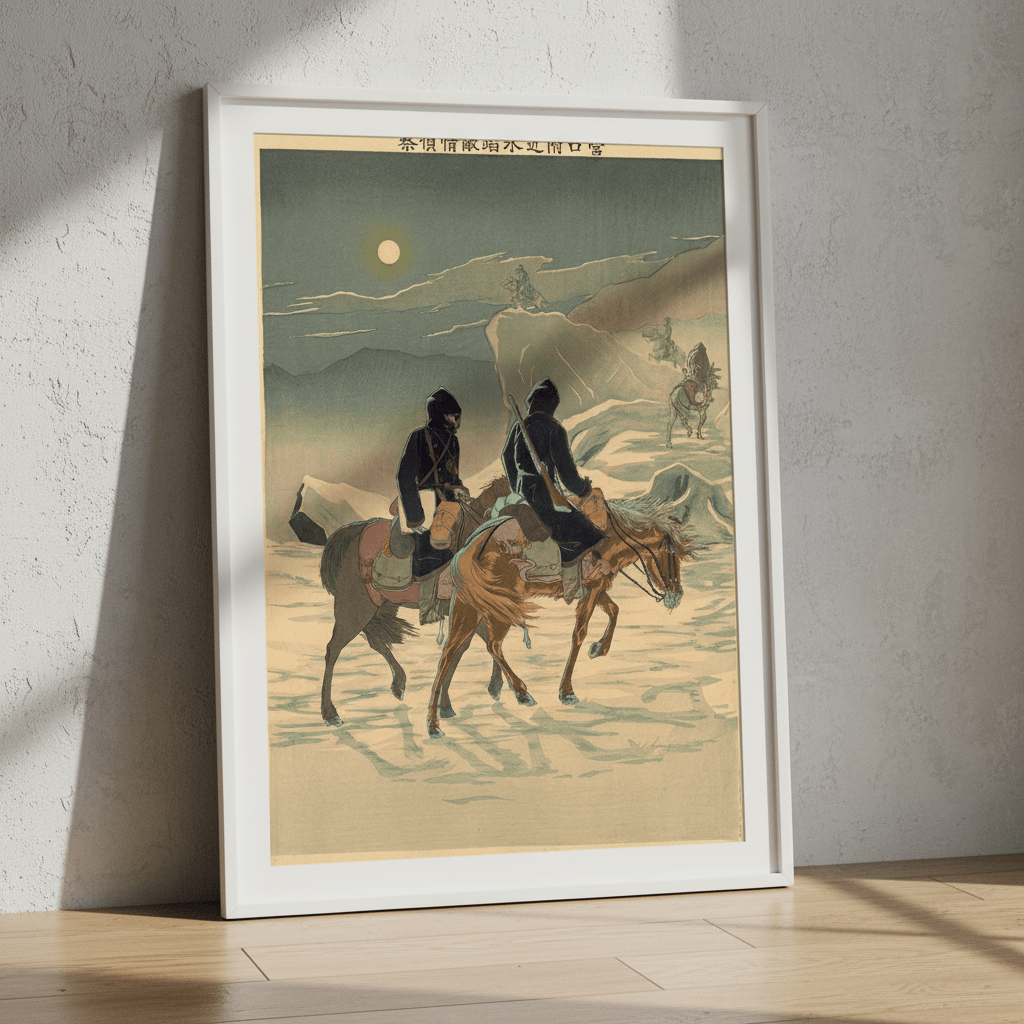 Patrol At The Edge Of Camp Portrait by Tatsuta Nitta 1895 wall - art - picture - poster