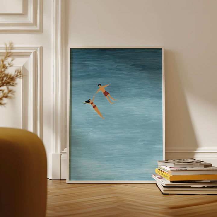Peaceful Floating Tranquility Coastal Art wall - art - picture - poster