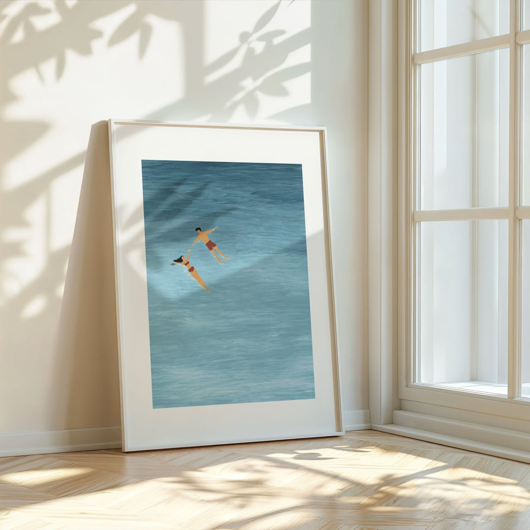 Peaceful Floating Tranquility Coastal Art wall - art - picture - poster