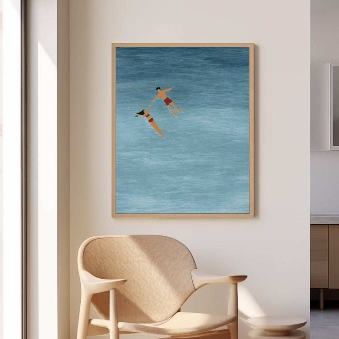 Peaceful Floating Tranquility Coastal Art wall - art - picture - poster