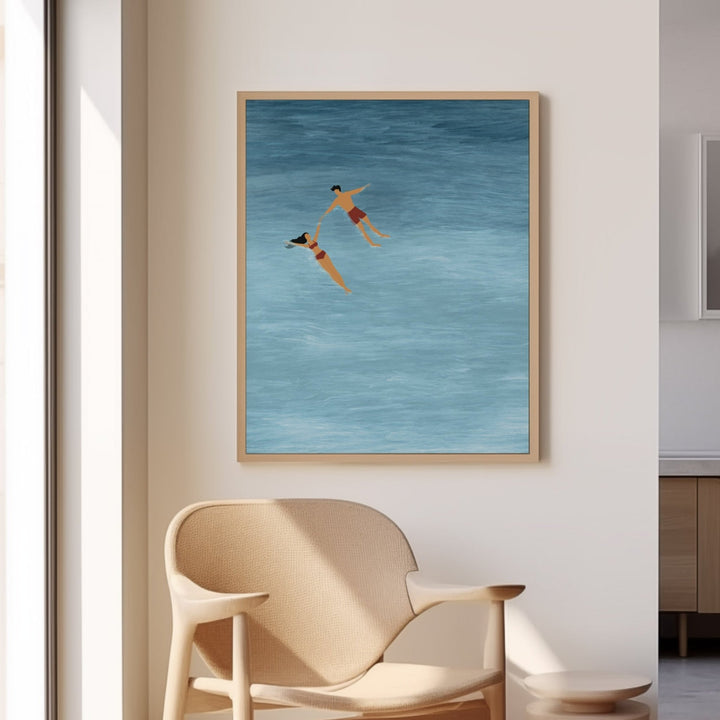 Peaceful Floating Tranquility Coastal Art wall - art - picture - poster