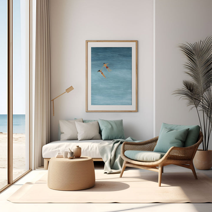 Peaceful Floating Tranquility Coastal Art wall - art - picture - poster