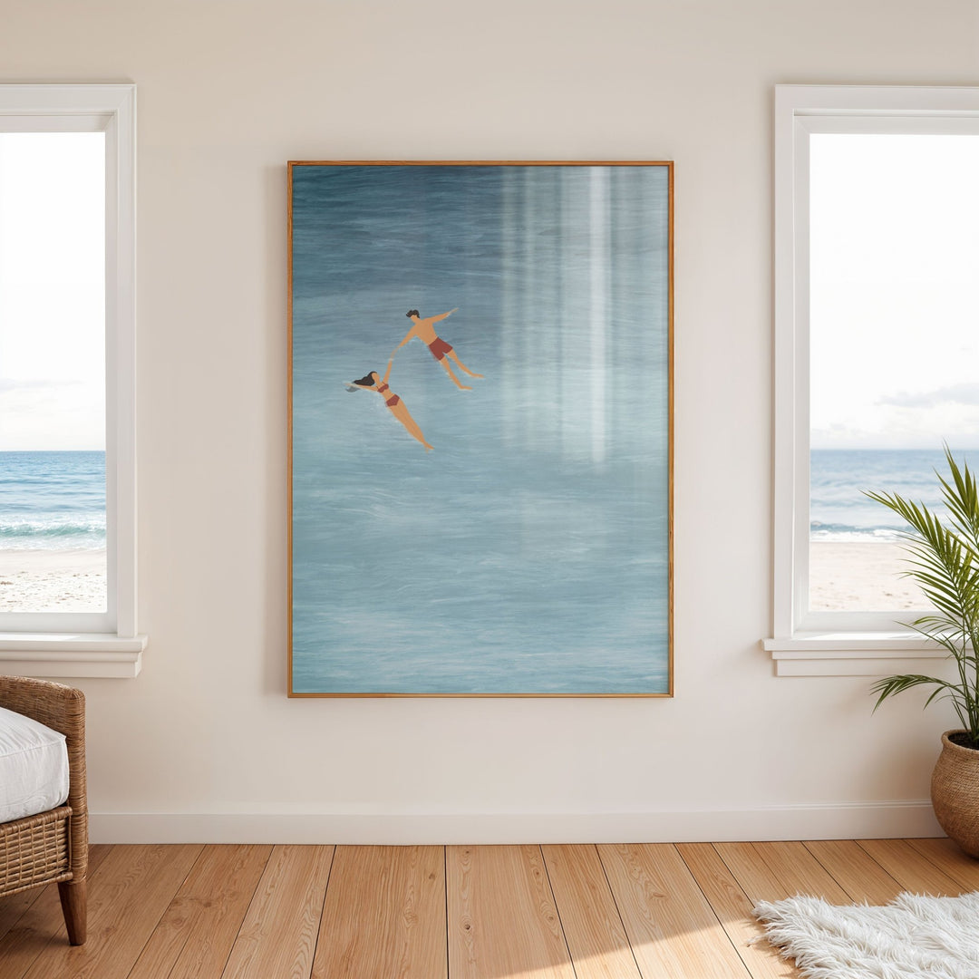 Peaceful Floating Tranquility Coastal Art wall - art - picture - poster