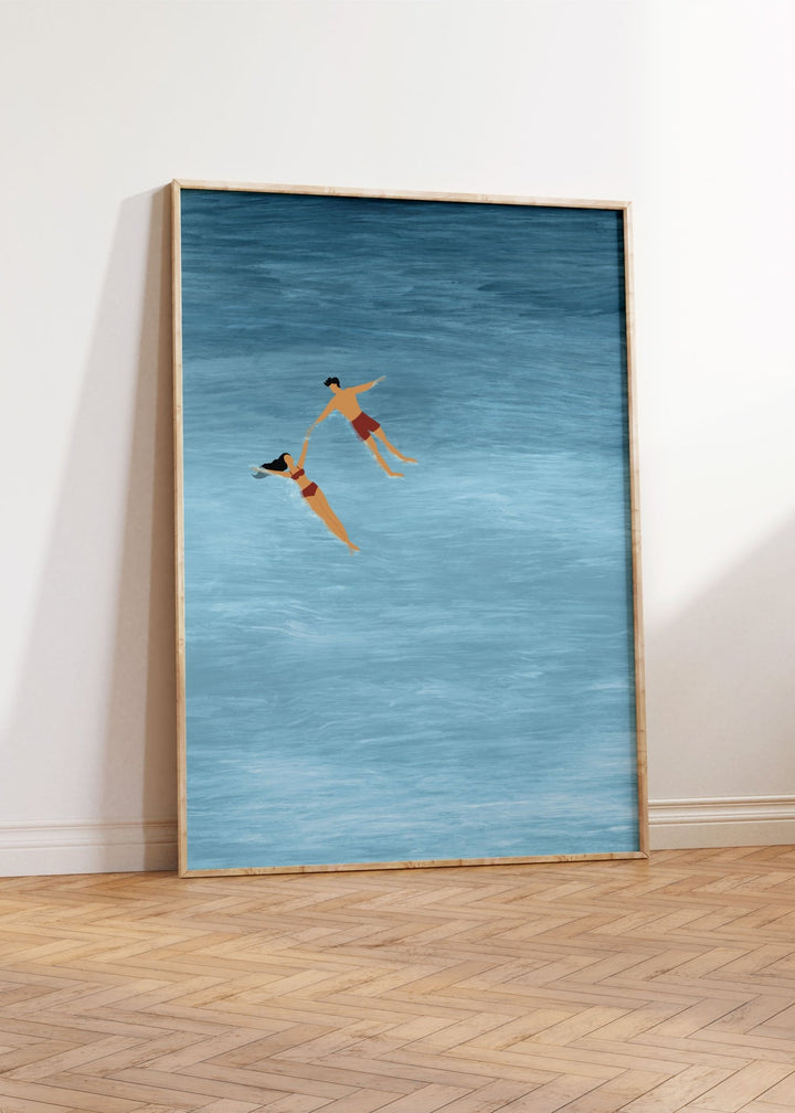 Peaceful Floating Tranquility Coastal Art wall - art - picture - poster